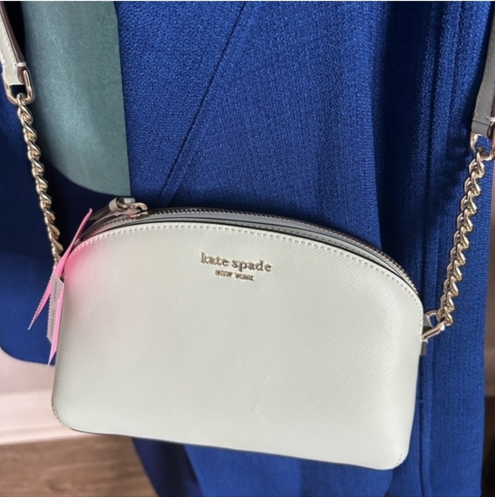 kate spade Light Gray Leather Crossbody Bag